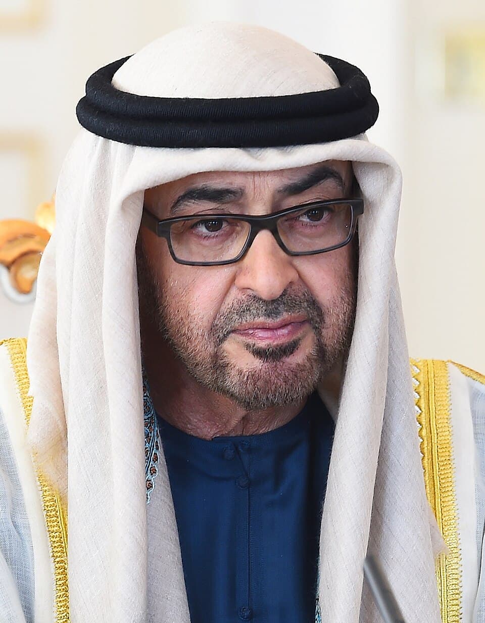 Portrait of Mohamed bin Zayed Al Nahyan