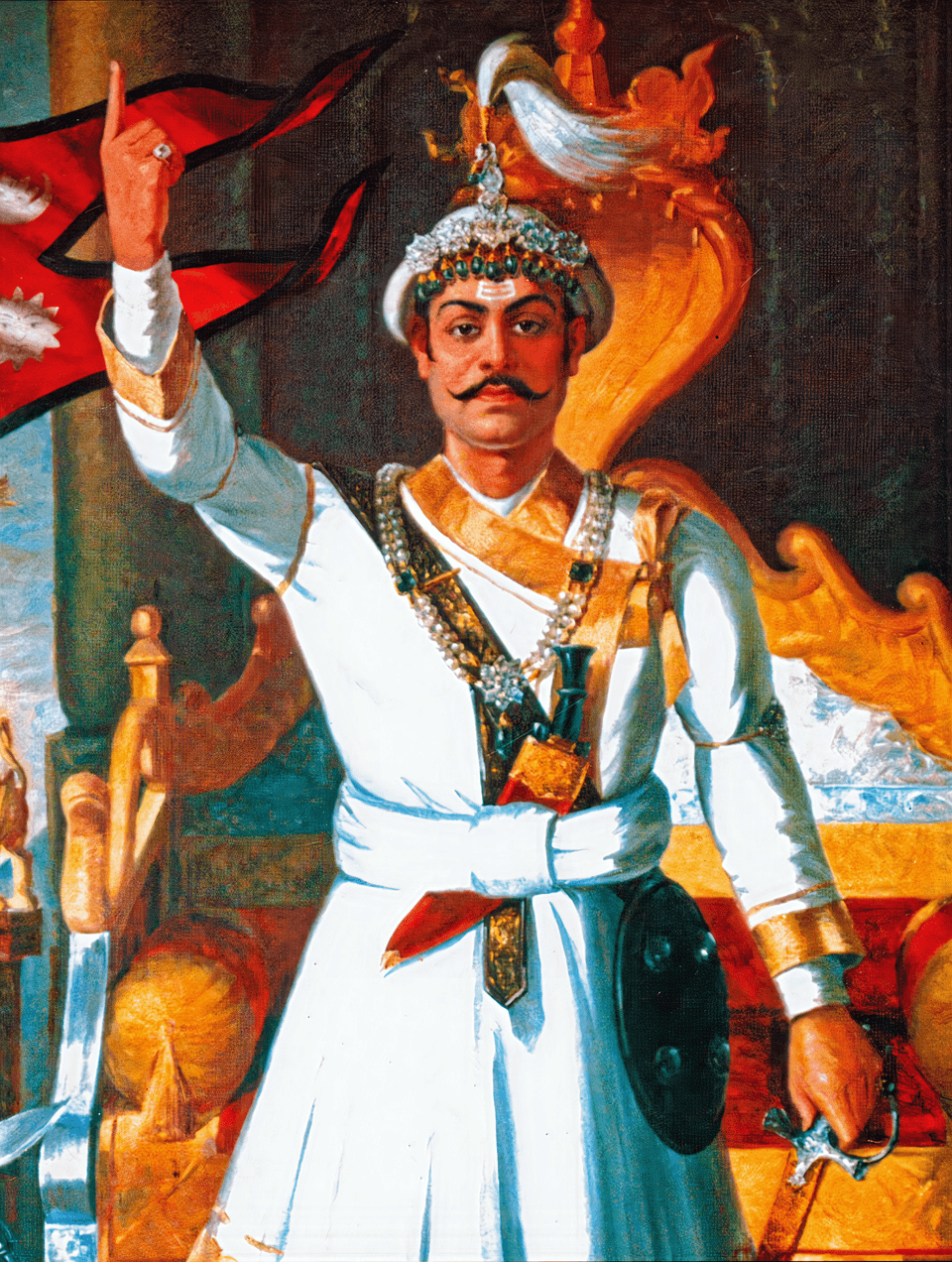 Portrait of Prithvi Narayan Shah
